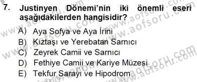 Türkiye´nin Kültürel Mirası 1 Dersi 2012 - 2013 Yılı (Vize) Ara Sınav Soruları 7. Soru