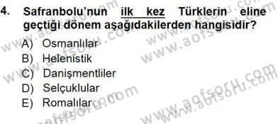 Türkiye´nin Kültürel Mirası 1 Dersi 2012 - 2013 Yılı (Final) Dönem Sonu Sınav Soruları 4. Soru