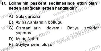 Türkiye´nin Kültürel Mirası 1 Dersi 2013 - 2014 Yılı (Final) Dönem Sonu Sınav Soruları 13. Soru