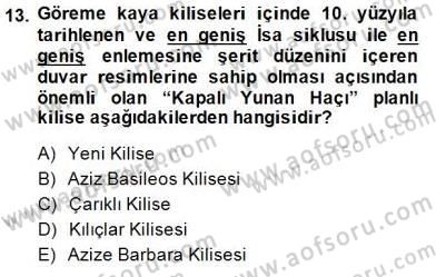 Türkiye´nin Kültürel Mirası 1 Dersi 2014 - 2015 Yılı (Vize) Ara Sınav Soruları 13. Soru