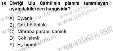 Türkiye´nin Kültürel Mirası 1 Dersi 2014 - 2015 Yılı (Vize) Ara Sınav Soruları 18. Soru
