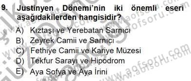 Türkiye´nin Kültürel Mirası 1 Dersi 2014 - 2015 Yılı (Vize) Ara Sınav Soruları 9. Soru