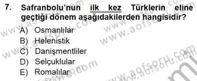Türkiye´nin Kültürel Mirası 1 Dersi 2014 - 2015 Yılı (Final) Dönem Sonu Sınav Soruları 7. Soru