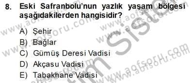 Türkiye´nin Kültürel Mirası 1 Dersi 2014 - 2015 Yılı (Final) Dönem Sonu Sınav Soruları 8. Soru