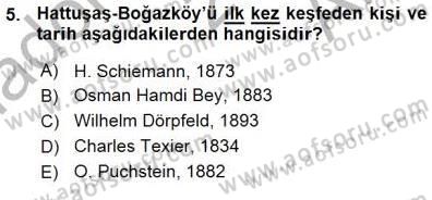 Türkiye´nin Kültürel Mirası 1 Dersi 2015 - 2016 Yılı (Vize) Ara Sınav Soruları 5. Soru