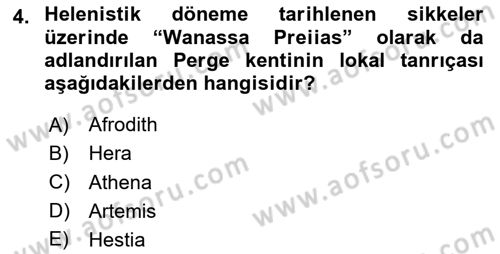 Türkiye´nin Kültürel Mirası 1 Dersi 2024 - 2025 Yılı (Final) Dönem Sonu Sınav Soruları 4. Soru
