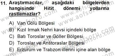 Türkiye´nin Kültürel Mirası 2 Dersi 2014 - 2015 Yılı (Vize) Ara Sınav Soruları 11. Soru