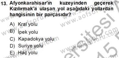 Türkiye´nin Kültürel Mirası 2 Dersi 2014 - 2015 Yılı (Vize) Ara Sınav Soruları 13. Soru