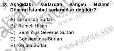 Türkiye´nin Kültürel Mirası 2 Dersi 2014 - 2015 Yılı (Vize) Ara Sınav Soruları 18. Soru