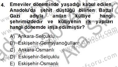 Türkiye´nin Kültürel Mirası 2 Dersi 2014 - 2015 Yılı (Vize) Ara Sınav Soruları 4. Soru