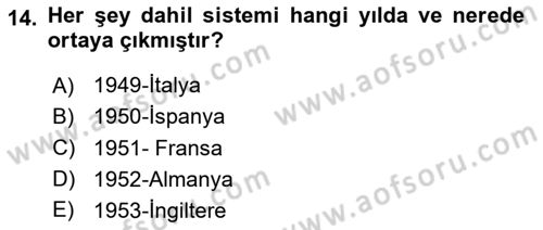 Konaklama İşletmeciliği Dersi 2020 - 2021 Yılı Yaz Okulu Sınav Soruları 14. Soru