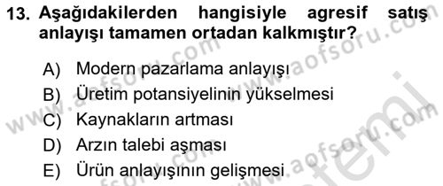 Konaklama İşletmeciliği Dersi 2021 - 2022 Yılı (Vize) Ara Sınav Soruları 13. Soru