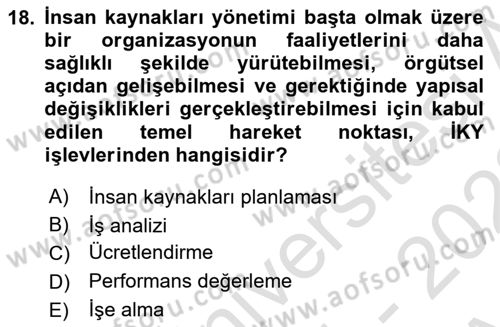 Konaklama İşletmeciliği Dersi Ara Sınavı Deneme Sınav Soruları 18. Soru