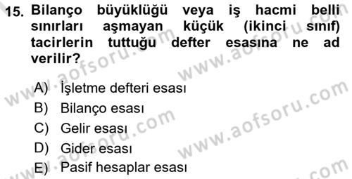 Konaklama İşletmeciliği Dersi 2021 - 2022 Yılı (Final) Dönem Sonu Sınav Soruları 15. Soru