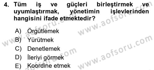 Konaklama İşletmeciliği Dersi 2021 - 2022 Yılı Yaz Okulu Sınav Soruları 4. Soru