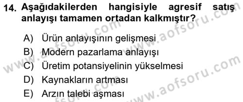 Konaklama İşletmeciliği Dersi Ara Sınavı Deneme Sınav Soruları 14. Soru