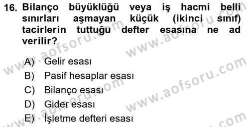 Konaklama İşletmeciliği Dersi 2023 - 2024 Yılı (Final) Dönem Sonu Sınav Soruları 16. Soru