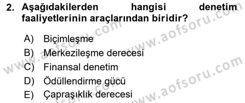 Konaklama İşletmeciliği Dersi 2023 - 2024 Yılı (Final) Dönem Sonu Sınav Soruları 2. Soru