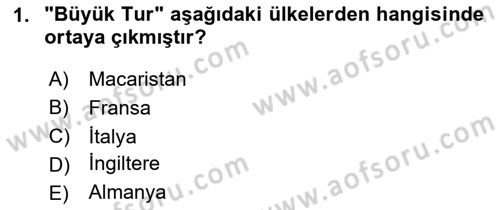 Konaklama İşletmeciliği Dersi 2023 - 2024 Yılı Yaz Okulu Sınav Soruları 1. Soru