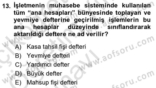 Konaklama İşletmeciliği Dersi 2023 - 2024 Yılı Yaz Okulu Sınav Soruları 13. Soru