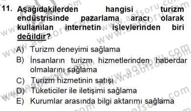 Otel İşletmelerinde Konaklama Hizmetleri Dersi 2012 - 2013 Yılı (Vize) Ara Sınav Soruları 11. Soru