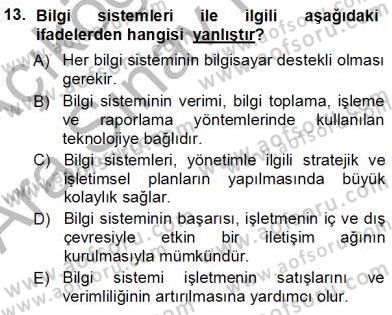 Otel İşletmelerinde Konaklama Hizmetleri Dersi 2012 - 2013 Yılı (Vize) Ara Sınav Soruları 13. Soru