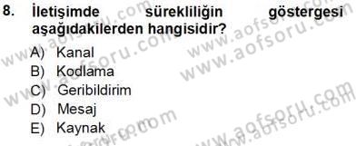 Otel İşletmelerinde Konaklama Hizmetleri Dersi 2012 - 2013 Yılı (Vize) Ara Sınavı 8. Soru