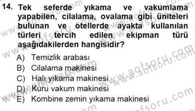 Otel İşletmelerinde Konaklama Hizmetleri Dersi 2012 - 2013 Yılı (Final) Dönem Sonu Sınav Soruları 14. Soru