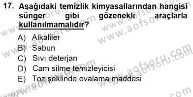 Otel İşletmelerinde Konaklama Hizmetleri Dersi 2012 - 2013 Yılı (Final) Dönem Sonu Sınav Soruları 17. Soru