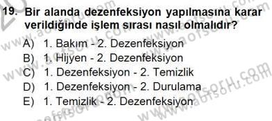 Otel İşletmelerinde Konaklama Hizmetleri Dersi 2012 - 2013 Yılı (Final) Dönem Sonu Sınav Soruları 19. Soru