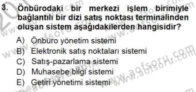 Otel İşletmelerinde Konaklama Hizmetleri Dersi 2012 - 2013 Yılı (Final) Dönem Sonu Sınav Soruları 3. Soru