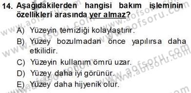 Otel İşletmelerinde Konaklama Hizmetleri Dersi 2013 - 2014 Yılı Tek Ders Sınav Soruları 14. Soru
