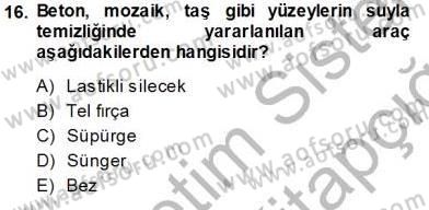 Otel İşletmelerinde Konaklama Hizmetleri Dersi 2013 - 2014 Yılı Tek Ders Sınav Soruları 16. Soru