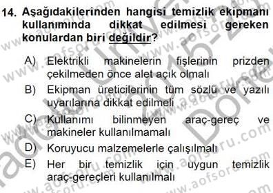 Otel İşletmelerinde Konaklama Hizmetleri Dersi 2015 - 2016 Yılı (Final) Dönem Sonu Sınav Soruları 14. Soru