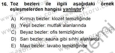 Otel İşletmelerinde Konaklama Hizmetleri Dersi 2015 - 2016 Yılı (Final) Dönem Sonu Sınav Soruları 16. Soru