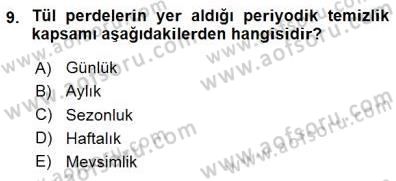 Otel İşletmelerinde Konaklama Hizmetleri Dersi 2015 - 2016 Yılı (Final) Dönem Sonu Sınav Soruları 9. Soru