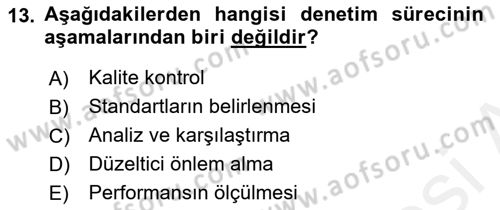 Otel İşletmelerinde Konaklama Hizmetleri Dersi 2017 - 2018 Yılı 3 Ders Sınav Soruları 13. Soru