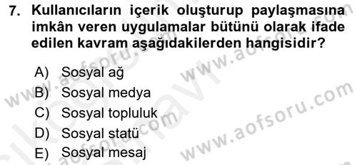 Otel İşletmelerinde Konaklama Hizmetleri Dersi 2017 - 2018 Yılı 3 Ders Sınav Soruları 7. Soru