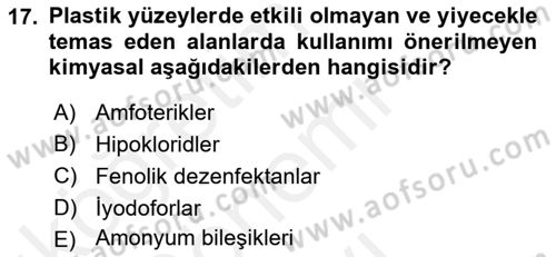 Otel İşletmelerinde Konaklama Hizmetleri Dersi 2017 - 2018 Yılı (Final) Dönem Sonu Sınav Soruları 17. Soru