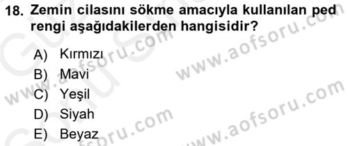 Otel İşletmelerinde Konaklama Hizmetleri Dersi 2017 - 2018 Yılı (Final) Dönem Sonu Sınav Soruları 18. Soru