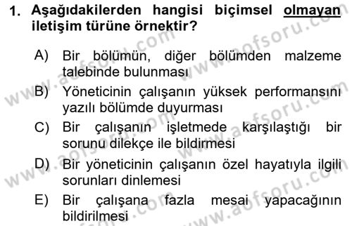 Otel İşletmelerinde Konaklama Hizmetleri Dersi 2018 - 2019 Yılı (Vize) Ara Sınav Soruları 1. Soru