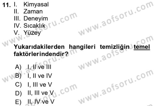 Otel İşletmelerinde Konaklama Hizmetleri Dersi 2018 - 2019 Yılı (Final) Dönem Sonu Sınav Soruları 11. Soru