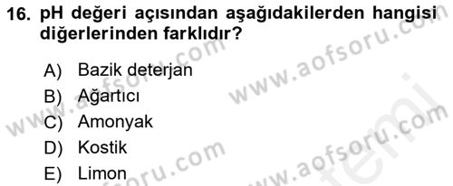 Otel İşletmelerinde Konaklama Hizmetleri Dersi 2018 - 2019 Yılı (Final) Dönem Sonu Sınav Soruları 16. Soru