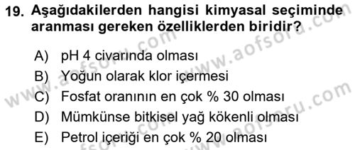 Otel İşletmelerinde Konaklama Hizmetleri Dersi 2018 - 2019 Yılı (Final) Dönem Sonu Sınav Soruları 19. Soru