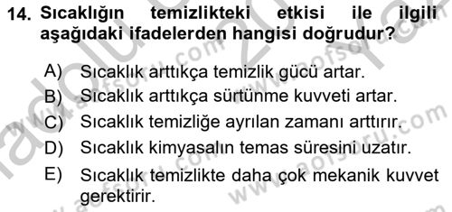 Otel İşletmelerinde Konaklama Hizmetleri Dersi 2018 - 2019 Yılı Yaz Okulu Sınav Soruları 14. Soru