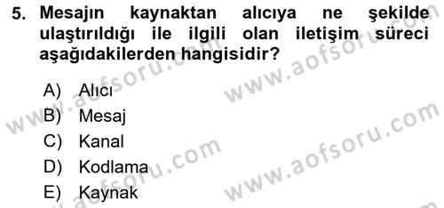 Otel İşletmelerinde Konaklama Hizmetleri Dersi 2018 - 2019 Yılı Yaz Okulu Sınav Soruları 5. Soru