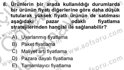 Otel İşletmelerinde Konaklama Hizmetleri Dersi 2018 - 2019 Yılı Yaz Okulu Sınav Soruları 8. Soru
