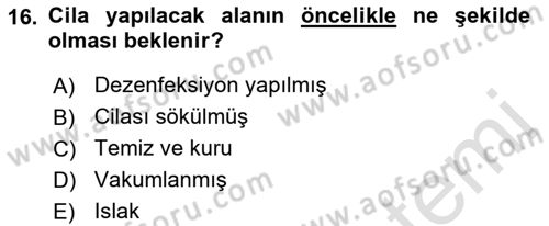 Otel İşletmelerinde Konaklama Hizmetleri Dersi 2019 - 2020 Yılı (Final) Dönem Sonu Sınav Soruları 16. Soru