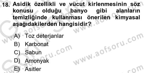 Otel İşletmelerinde Konaklama Hizmetleri Dersi 2019 - 2020 Yılı (Final) Dönem Sonu Sınav Soruları 18. Soru