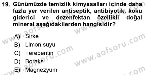 Otel İşletmelerinde Konaklama Hizmetleri Dersi 2019 - 2020 Yılı (Final) Dönem Sonu Sınav Soruları 19. Soru
